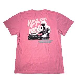 Billionaire Boys Club T-Shirt Mens Size L Pink Save The Future Graphic BBC